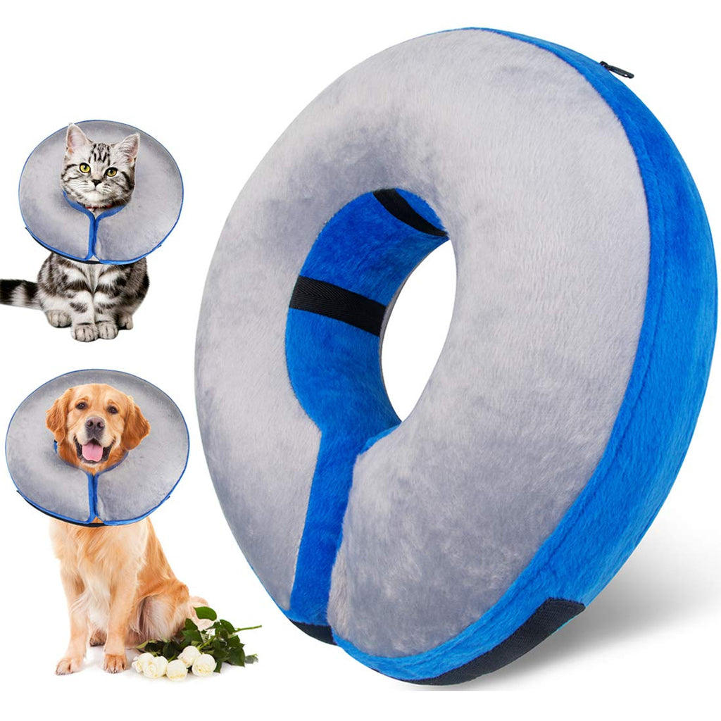 Coppthinktu Protective Inflatable Collar for Dogs, Dog Inflatable Collar Comfy Inflatable Dog Cones After Surgery, Dog Inflatable Recovery Collar Soft Dog Cone Adjustable Dog Donut Cat Collar Small - PawsPlanet Australia