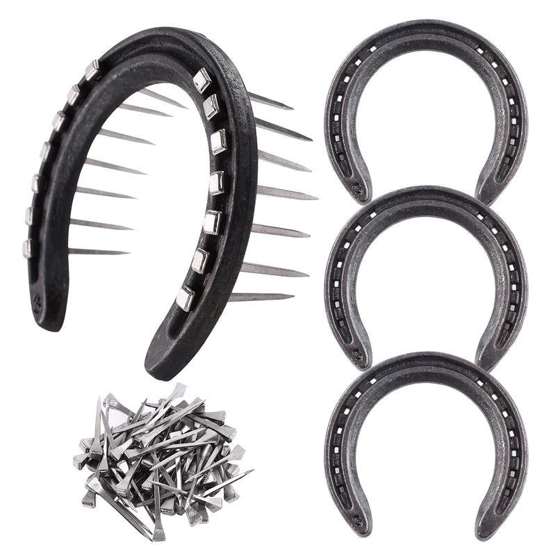 BaFangTy Horseshoes,Horseshoe Accessories Racing for Horse. Horse Riding Tool Equipment for Horseshoe PalmsHorseshoes for Crafters Horseshoe Accessories,(4pcs) - PawsPlanet Australia