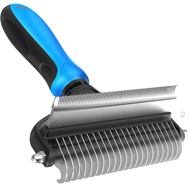 Gudoread Dog Brush for Shedding - 2 in 1 Pet Grooming Tool for Dogs/Cats, Safe Dematting Comb to Remove Mats & Tangles , Reduces Shedding by Up to 95%, Undercoat Brush with Short to Long Hair - PawsPlanet Australia