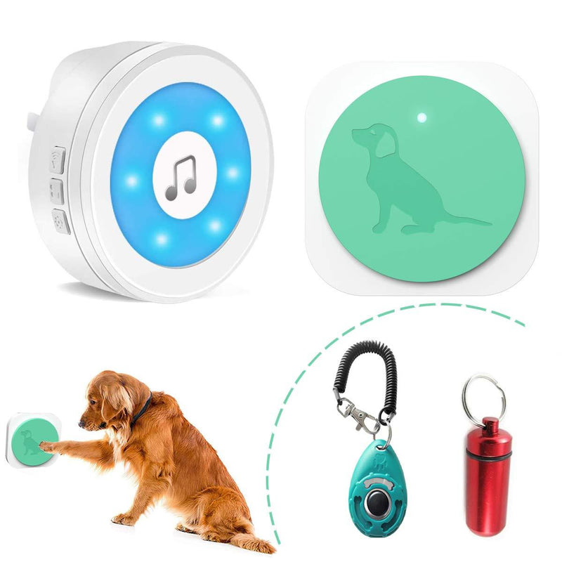 YisTech Dog Doorbell for Potty Training Wireless Doggie Door Bell with Warterproof Touch Button/Bells for Dogs to Ring to Go Outside 1 button - PawsPlanet Australia