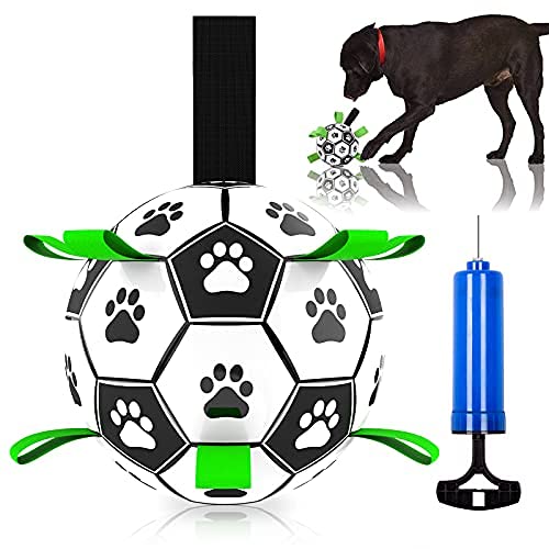MIDOG Dog Balls Interactive Dog Toys for Large Dog Soccer Ball Indestructible for Small Medium Dogs Tough Herding Ball for Dogs Durable Outdoor Dog Toys Puppy Dog Yard Pool Toys Lifetime Replacement Green - PawsPlanet Australia