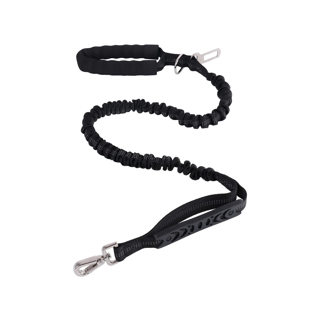 SonneMond Anti Shock Bungee Dog Leash for Large and Medium Dogs- 6Ft /4Ft Heavy Duty Reflective Dog Rope Leash with Soft Padded Handle and Traffic Handle Suitable for Training(Black) For Black - PawsPlanet Australia