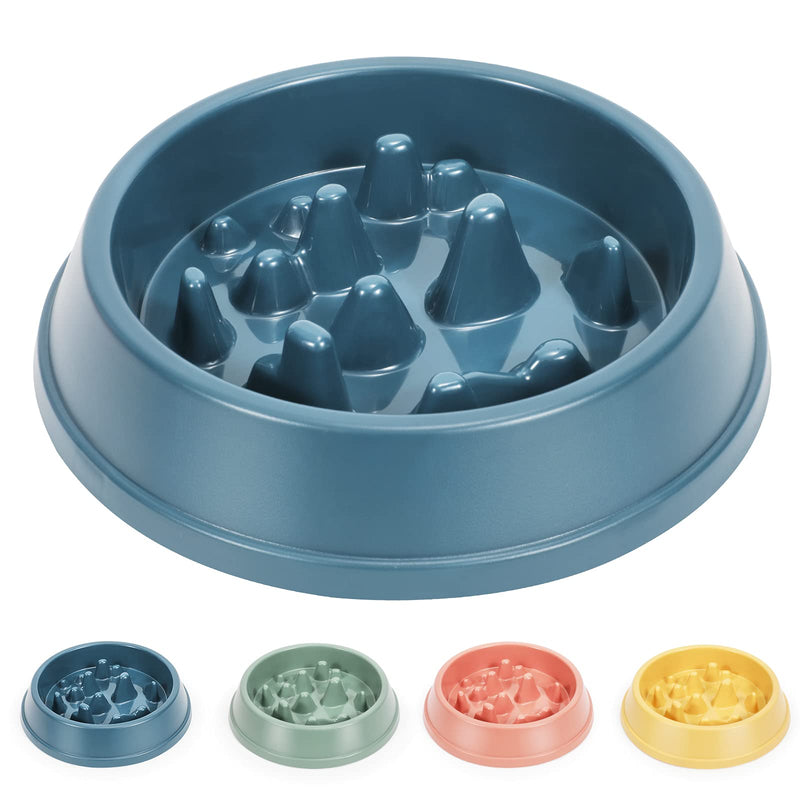 WHIPPY Slow Feeder Dog Bowl Dishes for Small Medium Dog Cat Non Slip Slow Eating Healthy Puppy Bowl Puzzle Maze Fun Feeder Interactive Bloat Stop Dog Pet Bowl, Blue - PawsPlanet Australia