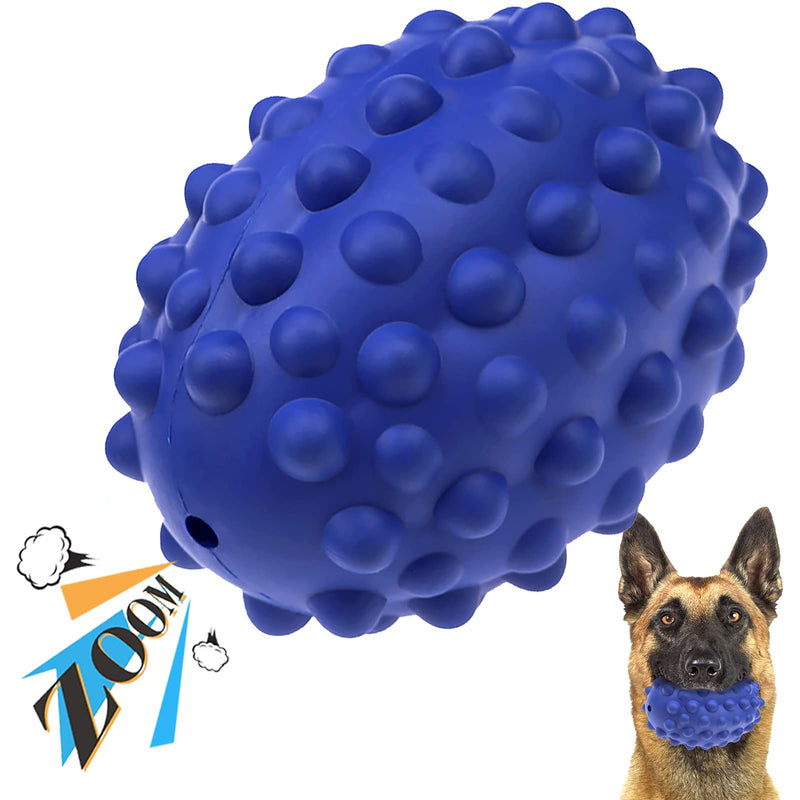 Dog Toys for Aggressive Chewers Large Breed - Ackerman Dog Squeaky Toys Indestructible Dog Toys, Non-Toxic Rubber Made Tough Durable Dog Chew Toys, Puppy Chew Toys for Teething Fits Medium Large Dogs rubber dog toy * blue * 1 - PawsPlanet Australia