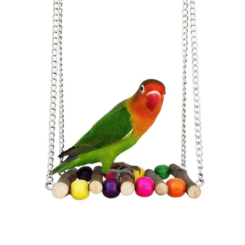 Bird Parrot Toys Swing Ladders Chewing Toys Hanging Pet Bird Cage Accessories Hammock Swing Toys for Small Parakeets Cockatiels, Lovebirds, Conures, Macaws - PawsPlanet Australia