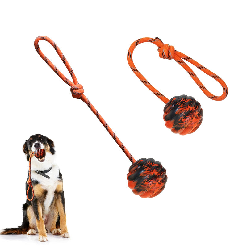 Vitalili 2Pcs Dog Training Ball on Rope Dog Rope Toys Ball Exercise and Reward Toy for Dogs for Chew Training Pull Throw Toy tug Toy Dogs Fetch Toys Belgian Malinois Gifts - PawsPlanet Australia