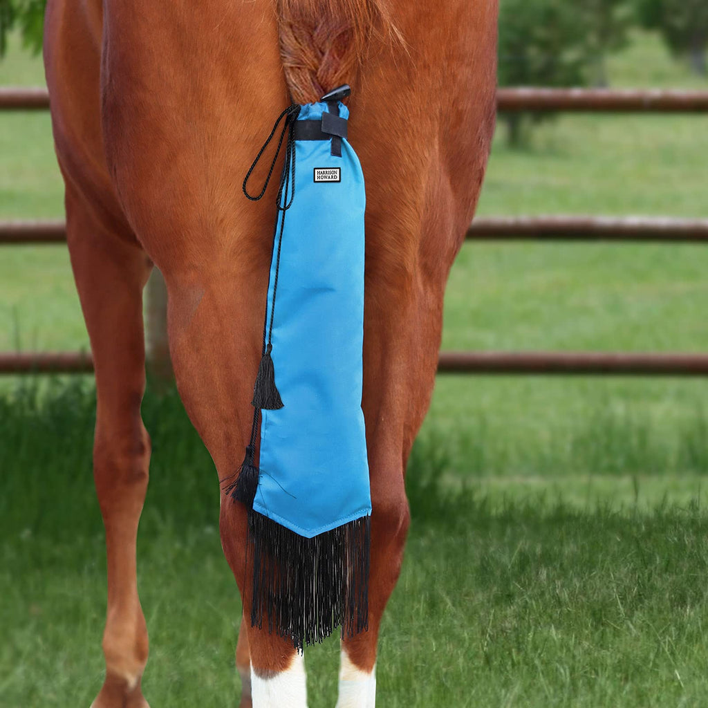 Harrison Howard Horse Tail Bag with Toggle and Tassels Azure Blue - PawsPlanet Australia