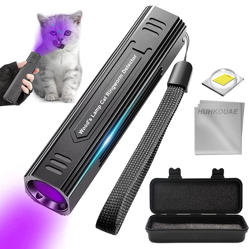 Wood's Lamp pet cat, dog Wood's Black light Flashlight cat Ringworm Detector,Doctor Pet Urine Detector,for Analyzing Skin Dog Cat Care Bed Bug Inspect. - PawsPlanet Australia