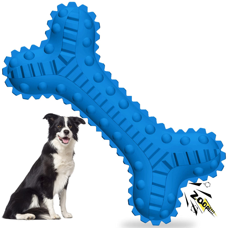 Dog Squeaky Toys, HAOPINSH Dog Toys for Aggressive Chewers Large Medium Breed, Natural Rubber Tough Durable Dog chew Toys, Indestructible Interactive Puppy Chew Toys Bone for Medium Dog Teeth Cleaning - PawsPlanet Australia