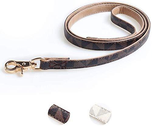 4 ft Leather Dog Leash - Strong, Durable, Traditional Style Leash with Easy to Use Bolt Snap, Soft Padded Handle for Comfort, Perfect Leashes for Small and Medium Dog Brown 4 ft - PawsPlanet Australia
