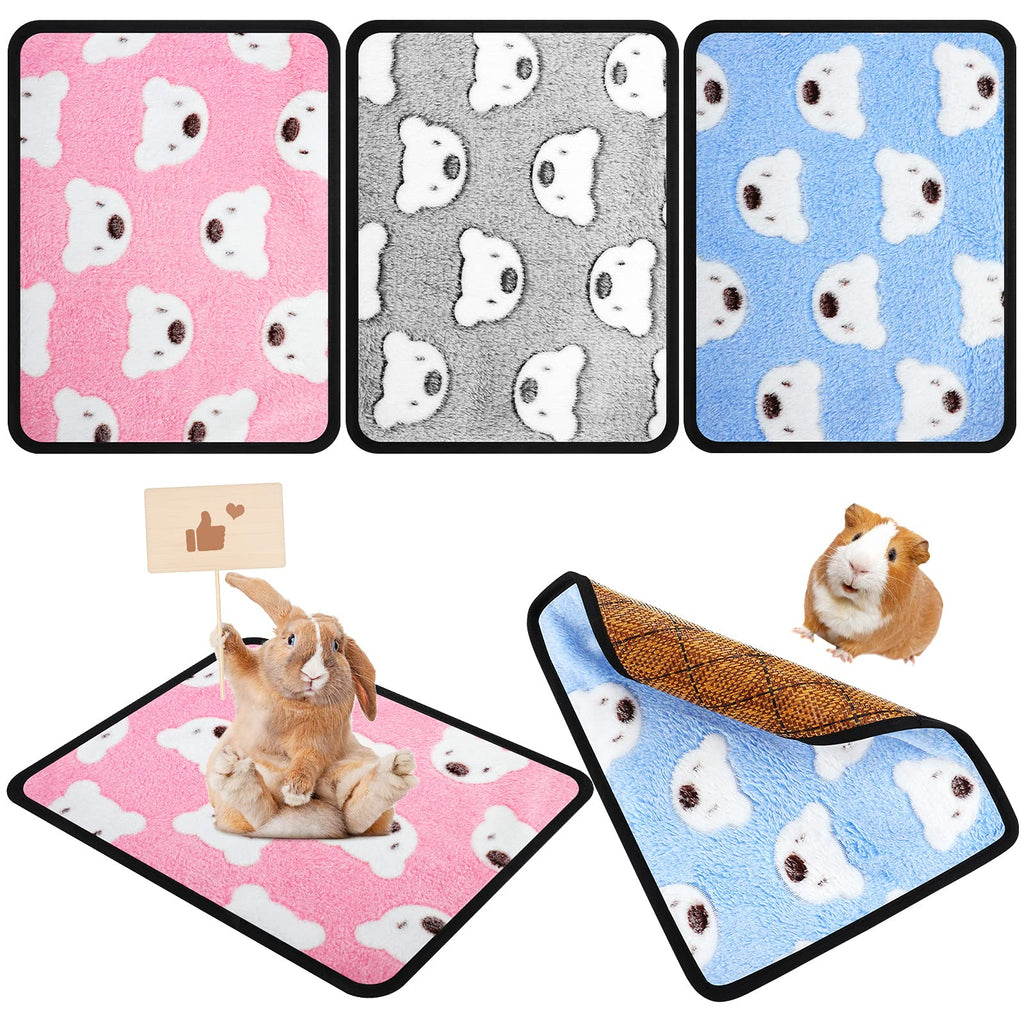 3 Pieces Small Animal Bed Double Sided Guinea Pig Mat Bed Winter Warm and Summer Cool Hamster Cushion for Bunny Hamster Guinea Pig Squirrel Hedgehog Chinchilla (Bears) Bears - PawsPlanet Australia