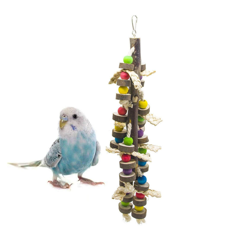 Bird Chewing Toys for Parrots,Wood Bird Chewing Toys, Parrot Bird Block Chewing Toy,Multicolored Natural Wooden Blocks Bird Parrot Tearing Toys for Finch,Budgie,Parakeets,Cockatiels, Conures,LoveBirds - PawsPlanet Australia