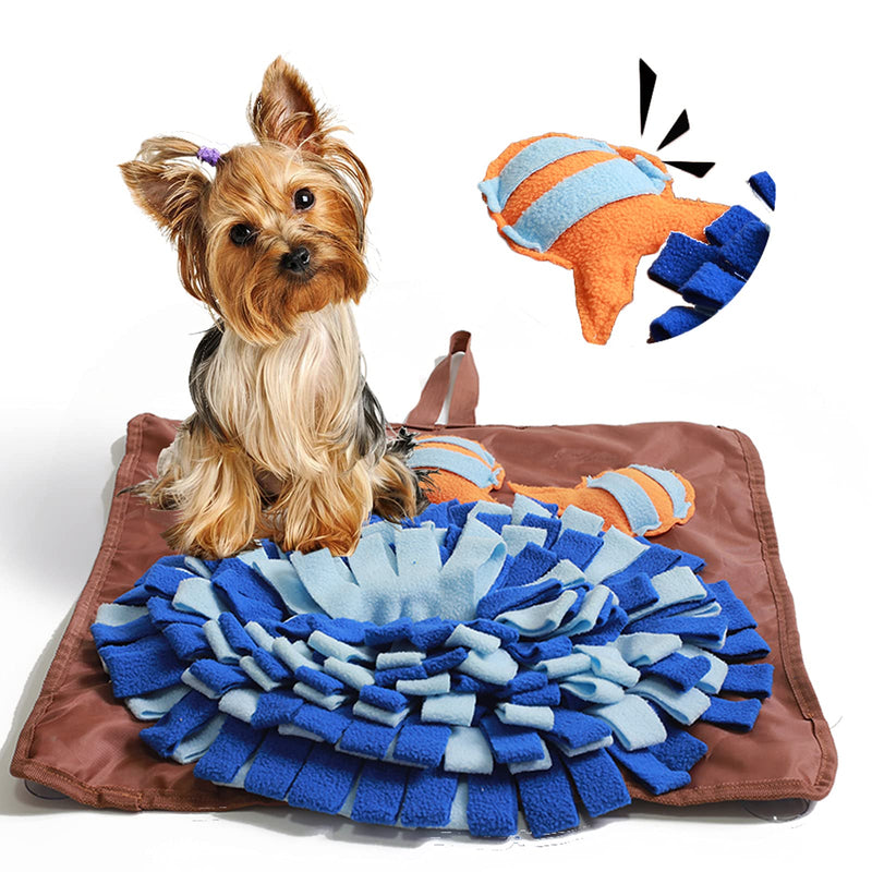 Divoso Snuffle Mat for Dogs, Interactive Dog Puzzle Toys, Durable Slow Feeding Mat with Cute Squeaky& Strong Suction Cup, Encourages Foraging Skills Fun Play Mat for Stress Release 18.9 x 18.9in 19x19in - PawsPlanet Australia