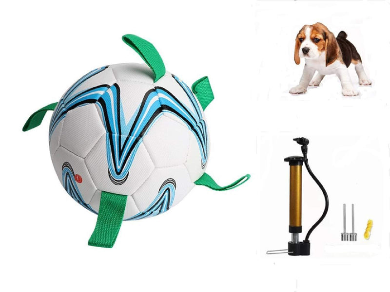 Dog Soccer Ball Interactive Dog Toy Dog Balls with Easy Grab Tabs 7.5 Inch in Diameter(Pump Included) - PawsPlanet Australia