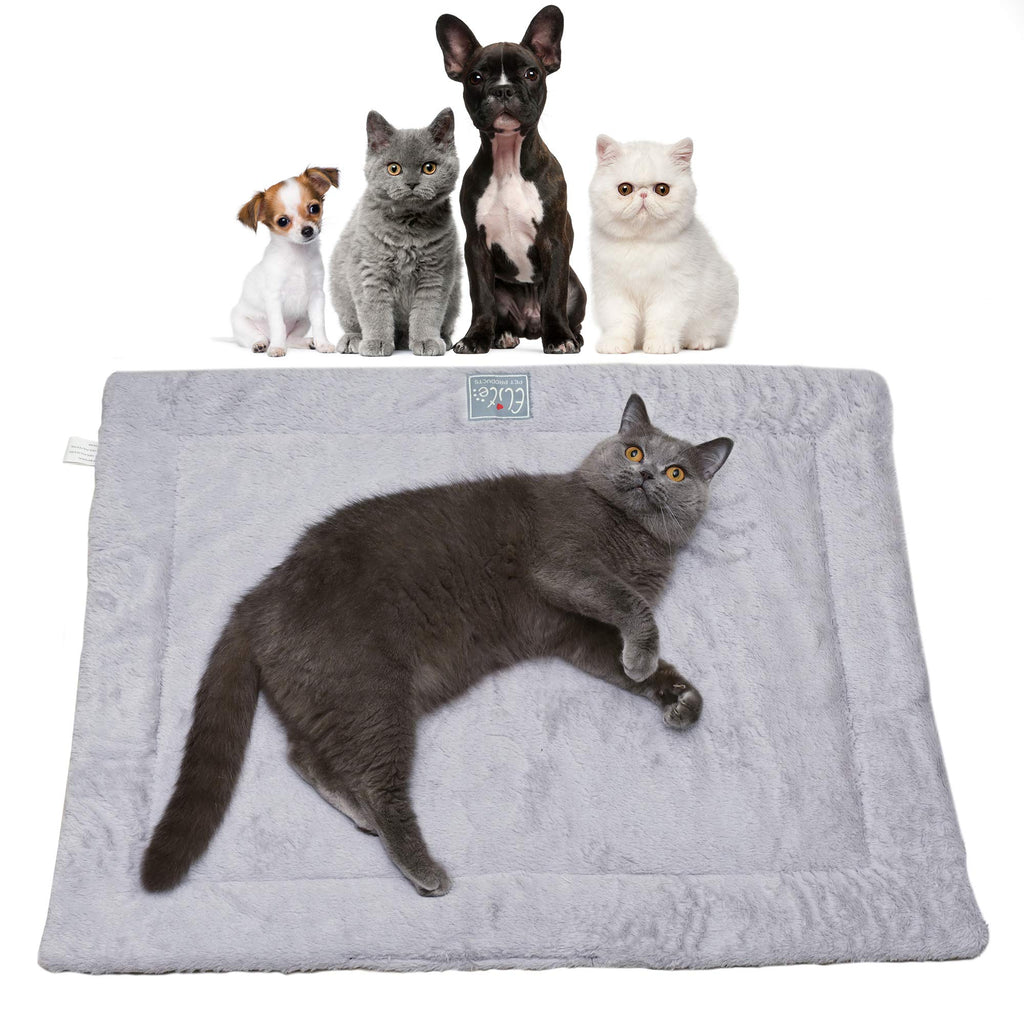 Soft Pet Bed for Cat and Dog Grey Double Side Useable Plush Mat (Small) Small - PawsPlanet Australia