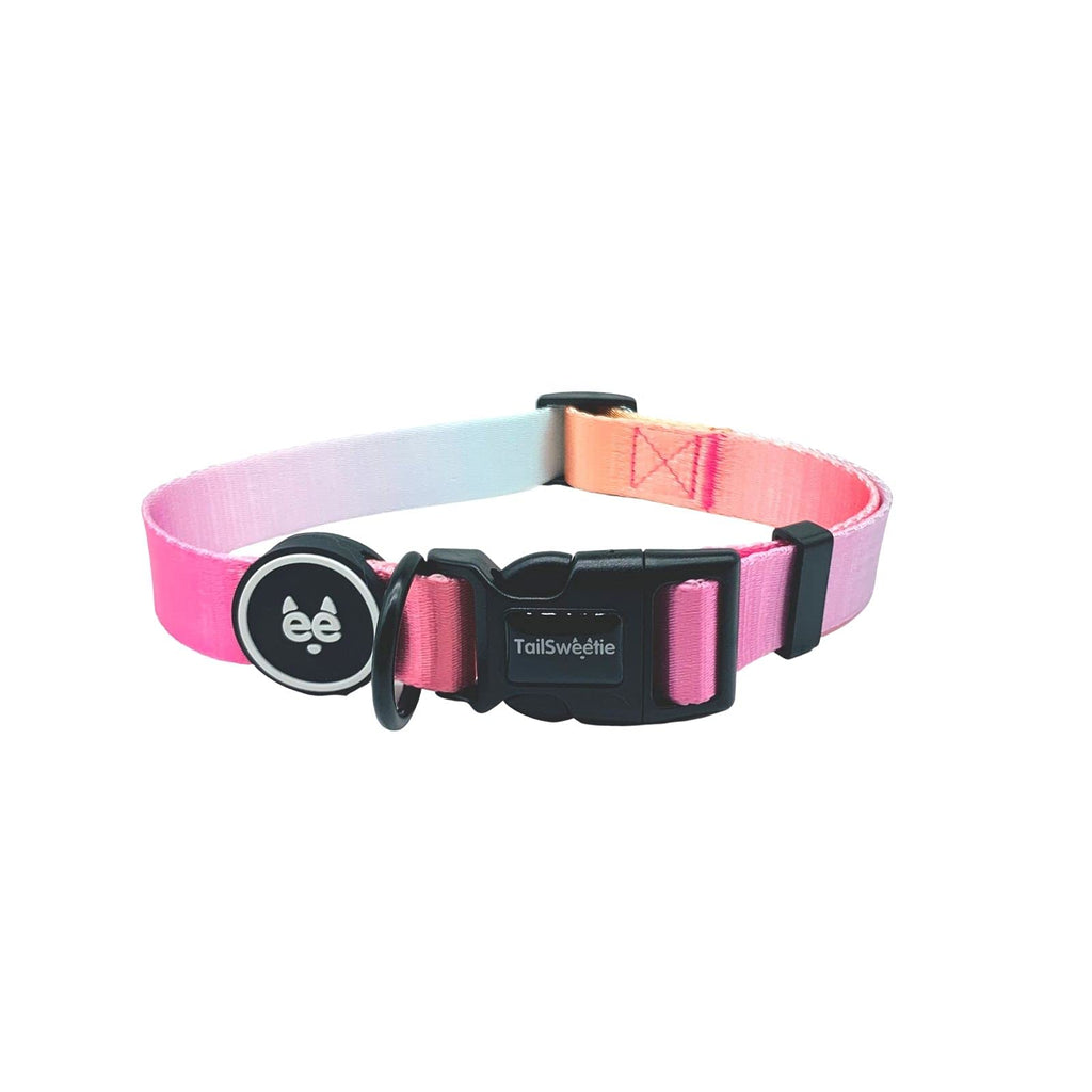 Pink Collar for Dogs - Cute Dog Collar for Lovely Boy or Girl / Female Dogs - Fancy Dog Collar for Summer, Fall, Outdoor Walking, Running, Camping and Training, Size S, Neck 10-15'' Candy / Collar Small - PawsPlanet Australia