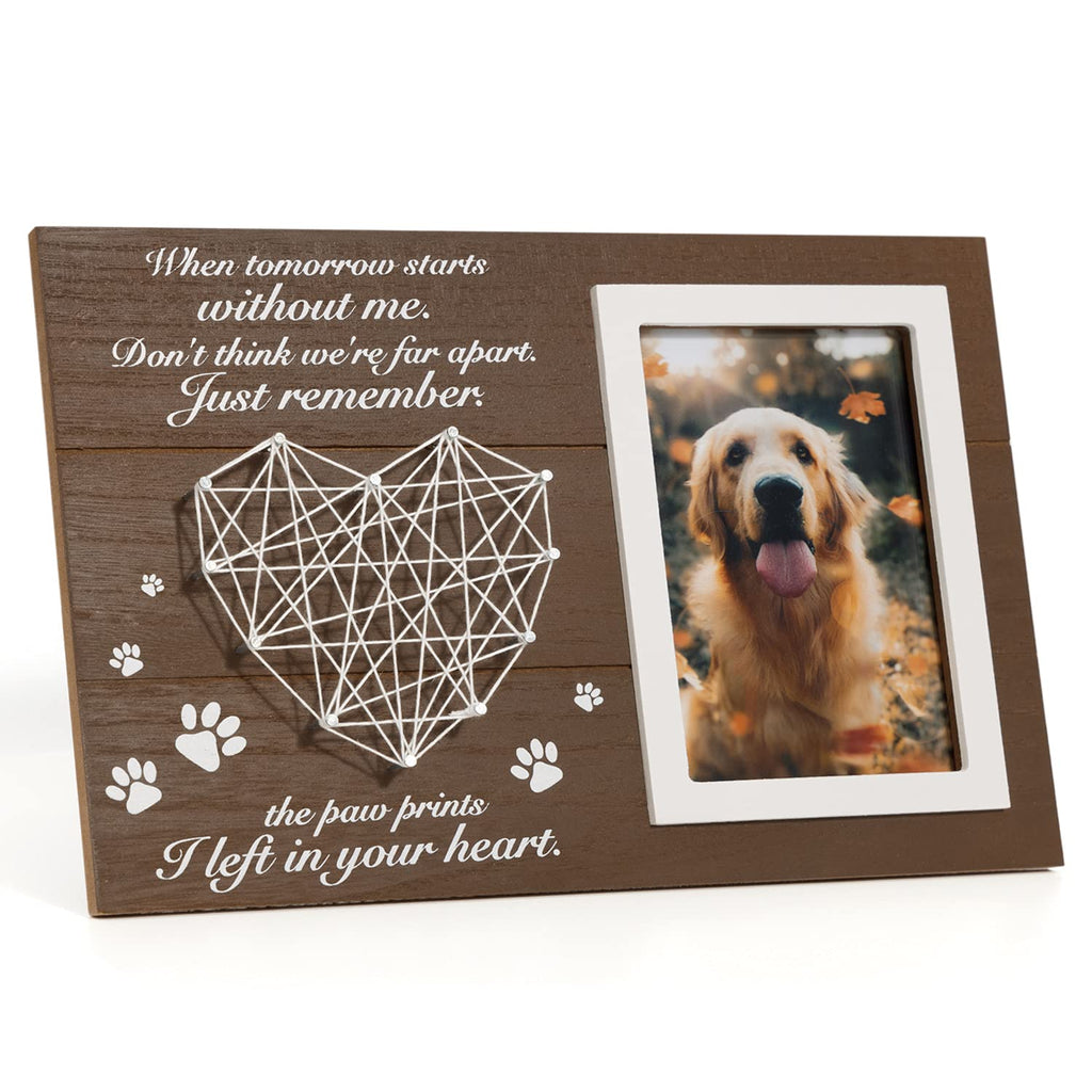 Pet Memorial Gifts, Pet Loss Memorial Frame Leave Paw Prints on Our Hearts, Paw Prints Sympathy Frame Gift for Loss of Dog and Cat (#02 Paw Prints Photo Frame) #02 Paw Prints Photo Frame - PawsPlanet Australia