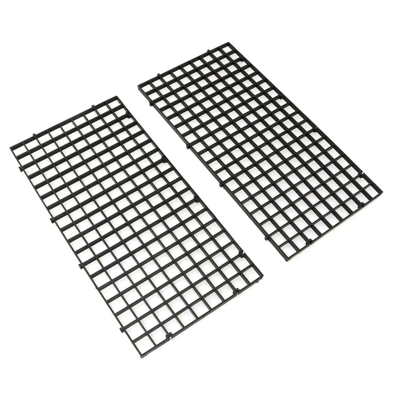 RLECS 2pcs 30cm x 15cm Plastic Grid Divider Tray Egg Crate Louvre Aquarium Fish Tank Bottom Isolation, Black - PawsPlanet Australia