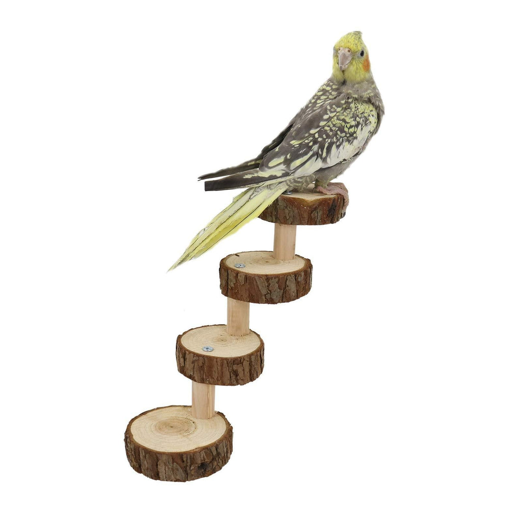 YINGGE Pet Parrot Bird Cage Perches Square Wooden Stand Platform Budgie Toys Bird Tree Perches for Parakeets， Bird Platform Perch Playground for Budgie Parakeet， Natural Wood Bird Perch Stand - PawsPlanet Australia