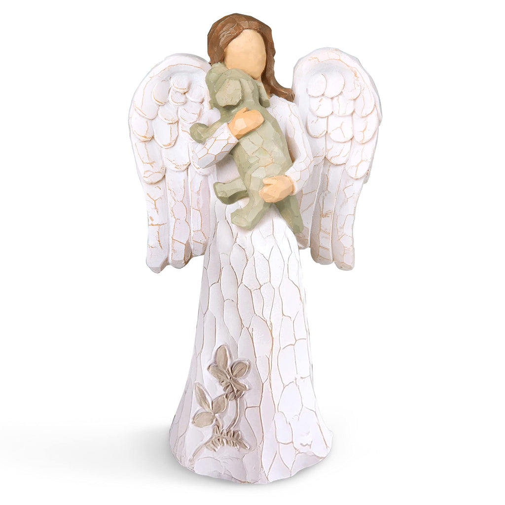 Guardian Angel with Dog Figurine - Sympathy Gift for Pet Loss, Dog Memorial Gift, Bereavement Gift, Pet Remembrance Gift - Hand Carved with Gift Box - Gift to Show Sympathy for Grieving Dog Owner - PawsPlanet Australia