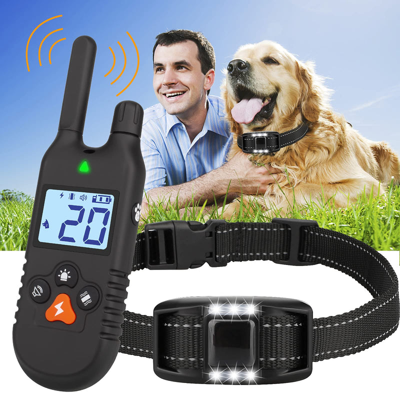Ropetty Dog Training Collar,Shock Dog Collars for Dogs with Remote,Rechargeable Waterproof Dog Shock Collar with Beep Vibration Shock Training Modes,Electric Dog Bark Collar for Small Medium Large Dog - PawsPlanet Australia
