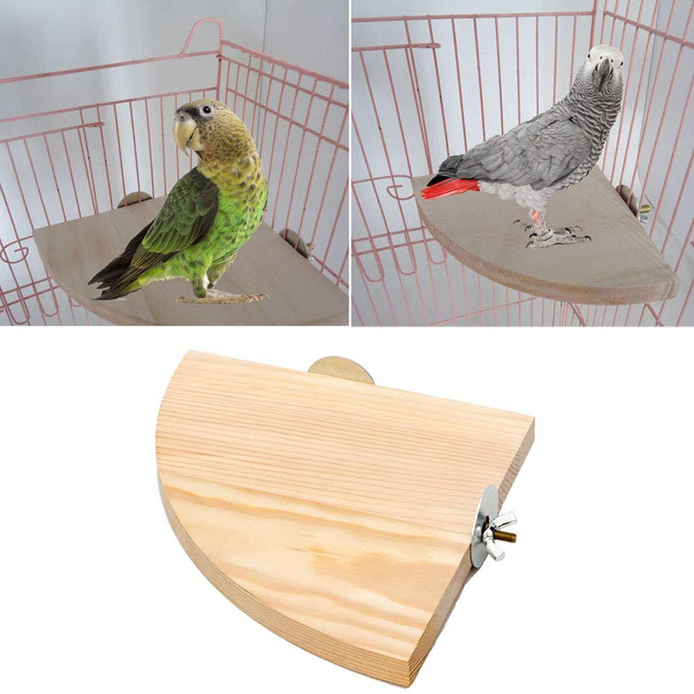 maxgoods Bird Perch Platform Stand,Wood Perch Bird Platform Stand Rack,Playground Cage Accessories for Small Medium Anminals Parrots Parakeet Hamster Gerbil Rat Mouse Lovebird Finches Exercise Toy - PawsPlanet Australia