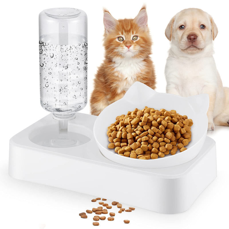 Gomyhom Cat Dishes for Food and Water,Detachable Gravity Bowl Dog Food Feeder,Widening Sink Non-Spill Bowls for Cats and Small Dog-23.5X12X21cm(S) 23.5X12X21cm(S) - PawsPlanet Australia