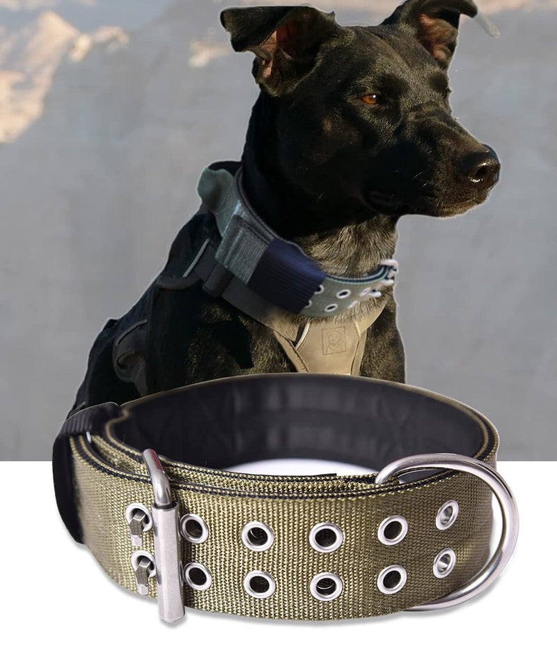 PP COLOR Dog Collar for Large Dogs - 2" Wide Tactical Collars with Handle for Extra Large Breed Dogs , Camo Military Heavy Duty 1/3" Thick Puppy Collar K9 Nylon Pet Collar M Medium - PawsPlanet Australia