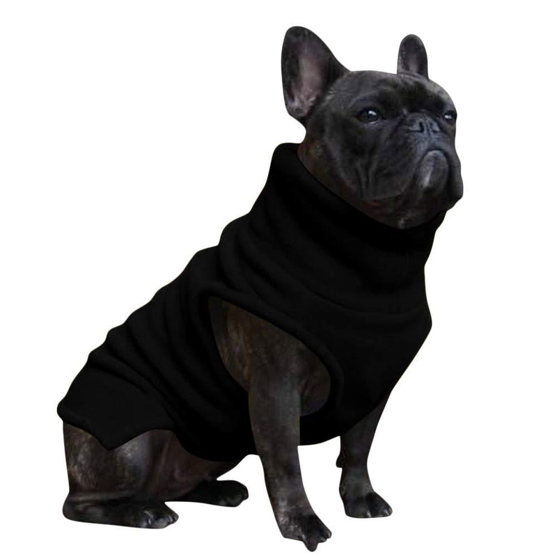 Stretch Fleece Dog Vest Pullover Dog Sweater Jacket Winter Dog Clothes Vest Black X-Small - PawsPlanet Australia