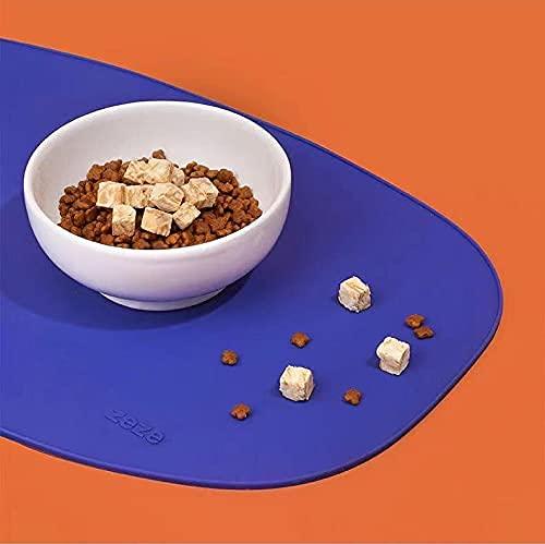 Pet Feeding Mat by Planet Zakka | for Dogs Cats and Other Animals | Easy to Clean | Environmentally Safe & Soft to The Touch | FDA Grade | Under The Water Bowl Over The Floor - PawsPlanet Australia