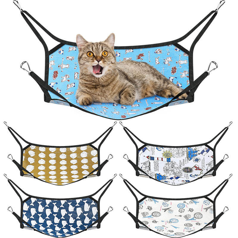 5 Pieces Pet Cage Hammock Pet Hammock Pet Cats Hammock Soft Pet Bed Suitable for Ferret Hammock Guinea Pig Hamster Gerbil Kittens Cats Cage - PawsPlanet Australia