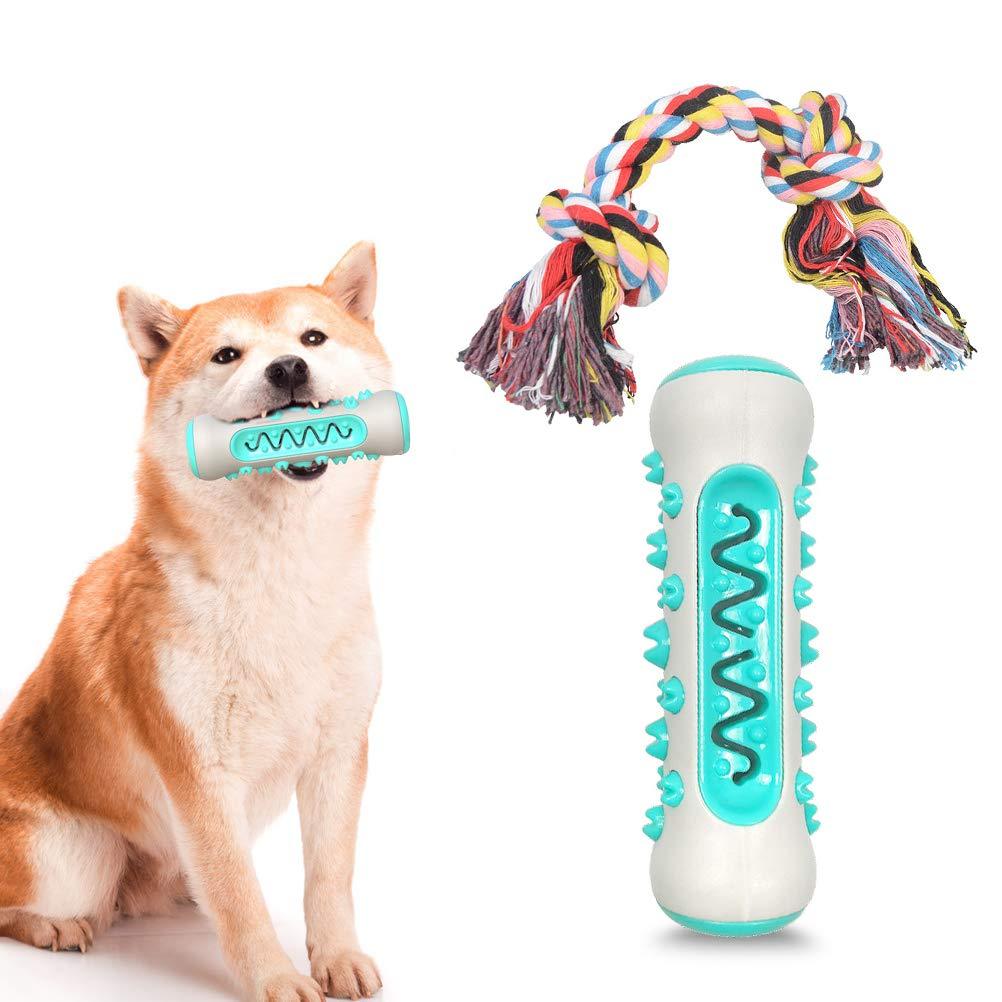 Safe Dog Chew Rope Toys for Small Middle Dog Dental Care, Natural Rubber Toy Bone Prevents Boredom and Relieves Stress - PawsPlanet Australia