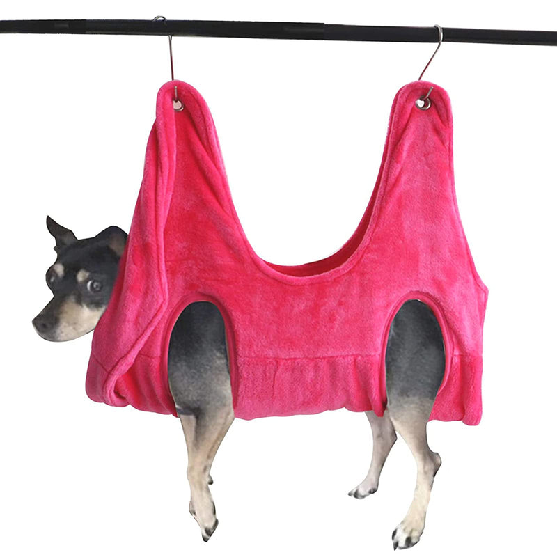 Cat Dog Hammock Helper, Microfiber pet Grooming Hammock Restraint Bag, Pet Bath Towel Drying Towel, Help The Beloved pet to wash, Groom and Trim The Nails Medium Pink - PawsPlanet Australia