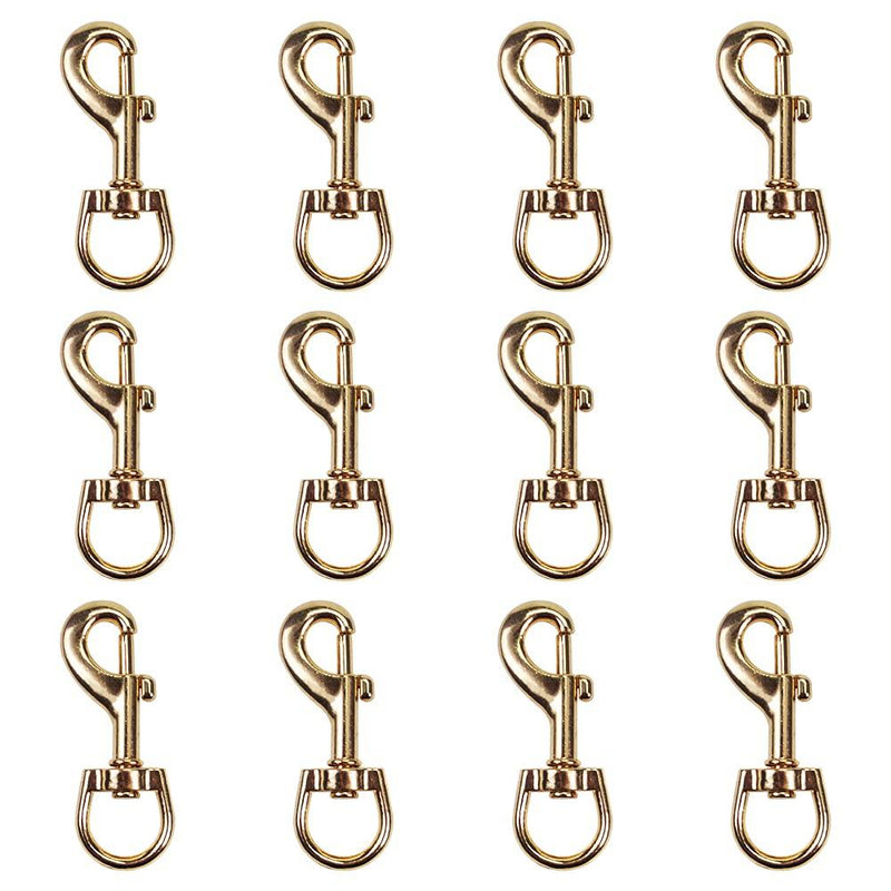 12 PCS Dog Leash Clasp Swivel Snap Hooks, Metal Durable Eye Bolt Spring Hook, Multipurpose Mini Dog Leash Clips/Keychain, Best for Spring Pet Buckle, Key Chain for Linking Dog Leash Collar - PawsPlanet Australia