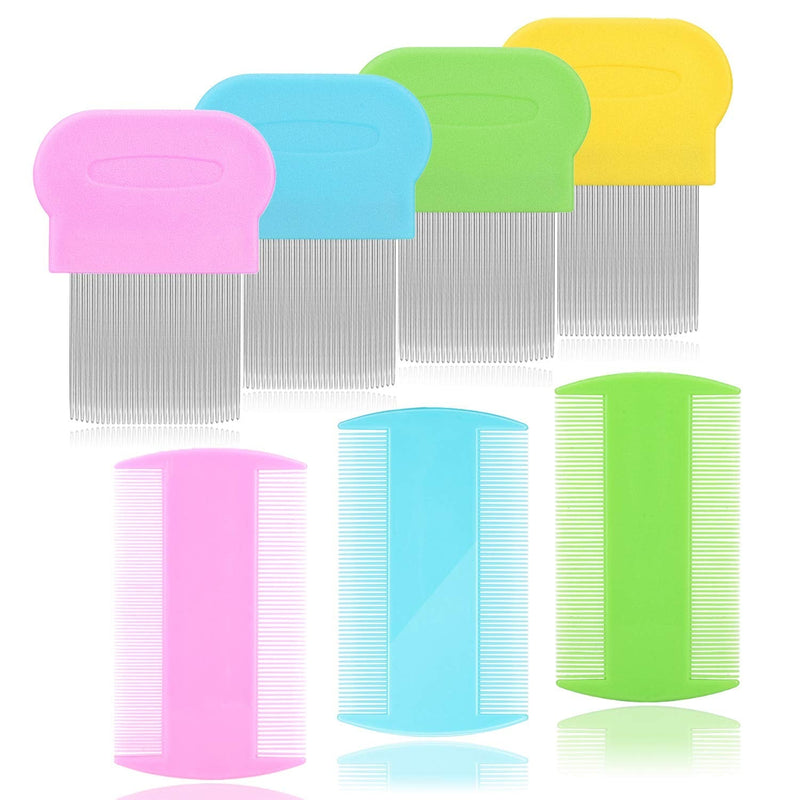 Lice Comb Flea Comb For Cats Dog Comb Pet Comb Set Metal Fine Tooth Comb Remove Tear Marks Float Hair Dandruff (A) A - PawsPlanet Australia