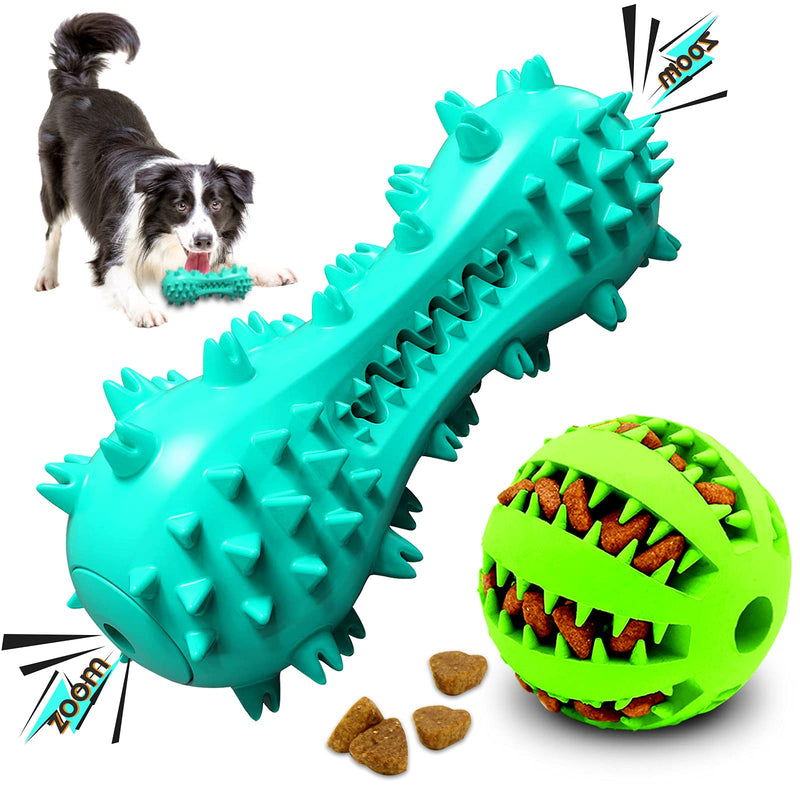 YEYUNTO Dog Toys for Aggressive Chewers,Large Medium Breed Dog Chew Toys-Squeaky/Interactive/Tough Durable Dog Toys -2 Pack Teeth Cleaning Toys - PawsPlanet Australia