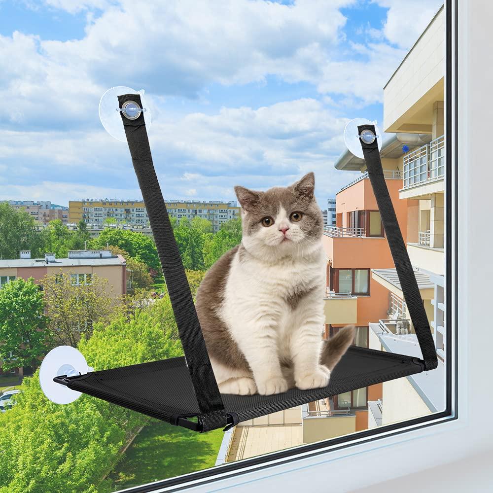 PetDijon Cat Window Hammock Cat Window Perch Space Saving Cat Beds for Indoor Cats Cat Resting Shelf 360° Sunny Seat Cat Hammock - PawsPlanet Australia