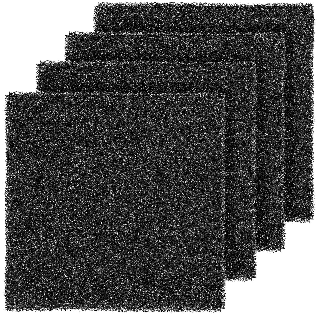 Honoson 4 Pieces Filter Foam Sponges, Aquarium Bio Sponge Sheet Filter Media Pad, Cut-to-Size Foam for Fish Tank 9 x 9 x 1 Inch Black - PawsPlanet Australia