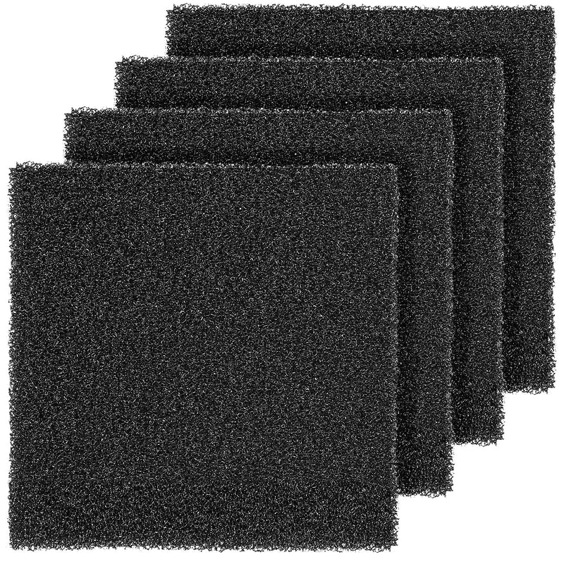 Honoson 4 Pieces Filter Foam Sponges, Aquarium Bio Sponge Sheet Filter Media Pad, Cut-to-Size Foam for Fish Tank 9 x 9 x 1 Inch Black - PawsPlanet Australia