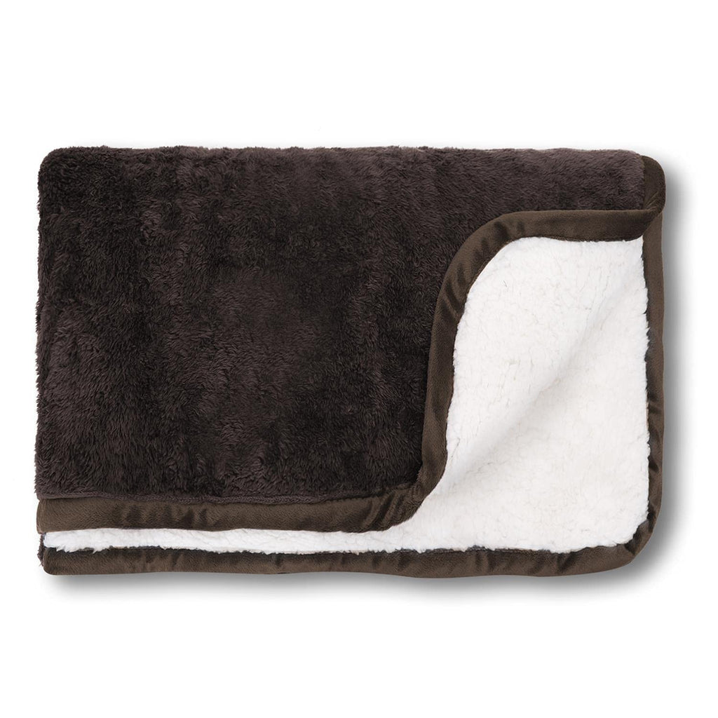 Nobleza Waterproof Dog Blanket, Super Soft Fluffy Reversible Sherpa Puppy Blanket Furniture Protector Sofa Couch Bed, Pee Urine Proof Cat Blanket for Small Medium Dogs Cats, 24" × 32" Brown 24"×32" - PawsPlanet Australia