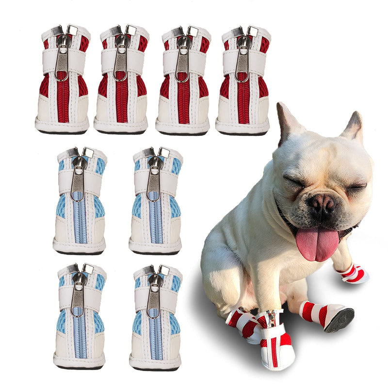 8Pcs Dog Boots, Breathable Puppy Dog Booties, Non Slip Dog Hiking Boots Shoes for Small Medium Large Dogs, Durable Puppy Dog Rain Boots Snow Shoes, Dog shoes Doggie Boots for Medium Size Dogs - PawsPlanet Australia