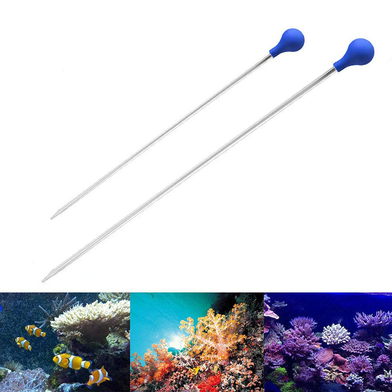 PeSandy Coral Feeder SPS HPS Feeder, 2 PCS Long Acrylic Aquarium Choice Coral Feeder Syringe Tube for Reef/Anemones/Eels/Lionfish and Other Organisms, Liquid Fertilizer Feeder Accurate Dispensing Spot 2PCS, 13.78in+9.84in - PawsPlanet Australia