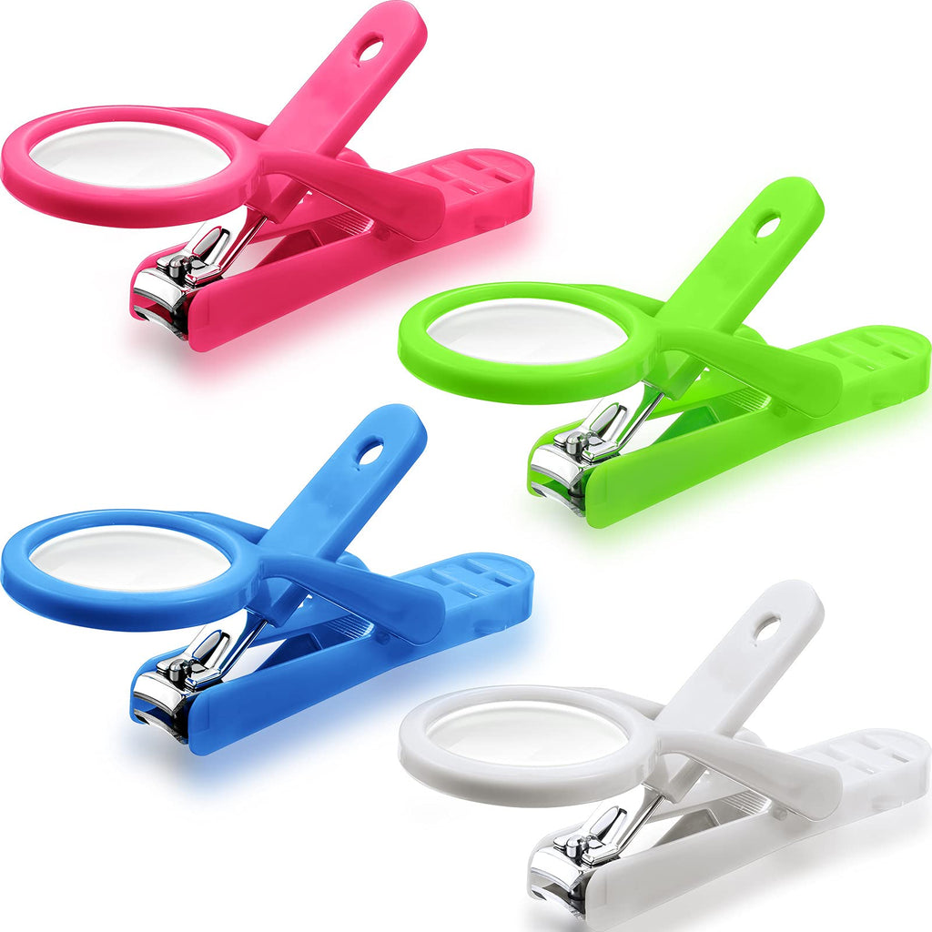 4 Pieces Pet Nail Cutter Trimmer with Magnifying Glass Nail Clipper Trimmer Small Animal Nail Clipper Toenail Clippers for Pet Hamster Hedgehog - PawsPlanet Australia