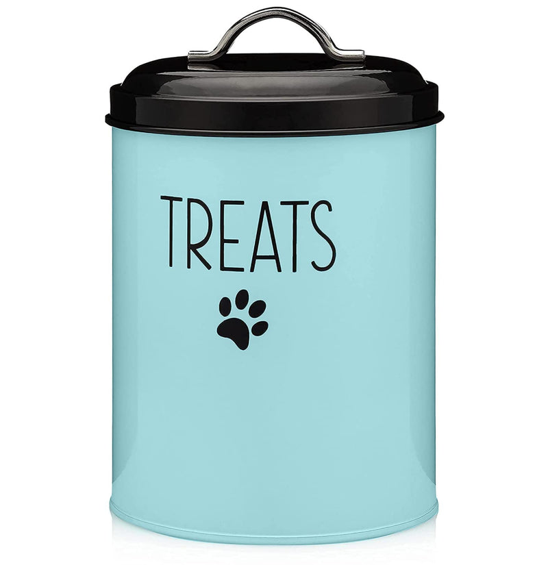 JRW Design Dog and Cat Treat Container Plus 2 Bone-Shaped Cookie Cutters - Farmhouse Dog Treat Holder Jar - Durable Dog Biscuit Tin Canister, Great Gift for Pet Owners - Stylish Dog Treat Jar - PawsPlanet Australia