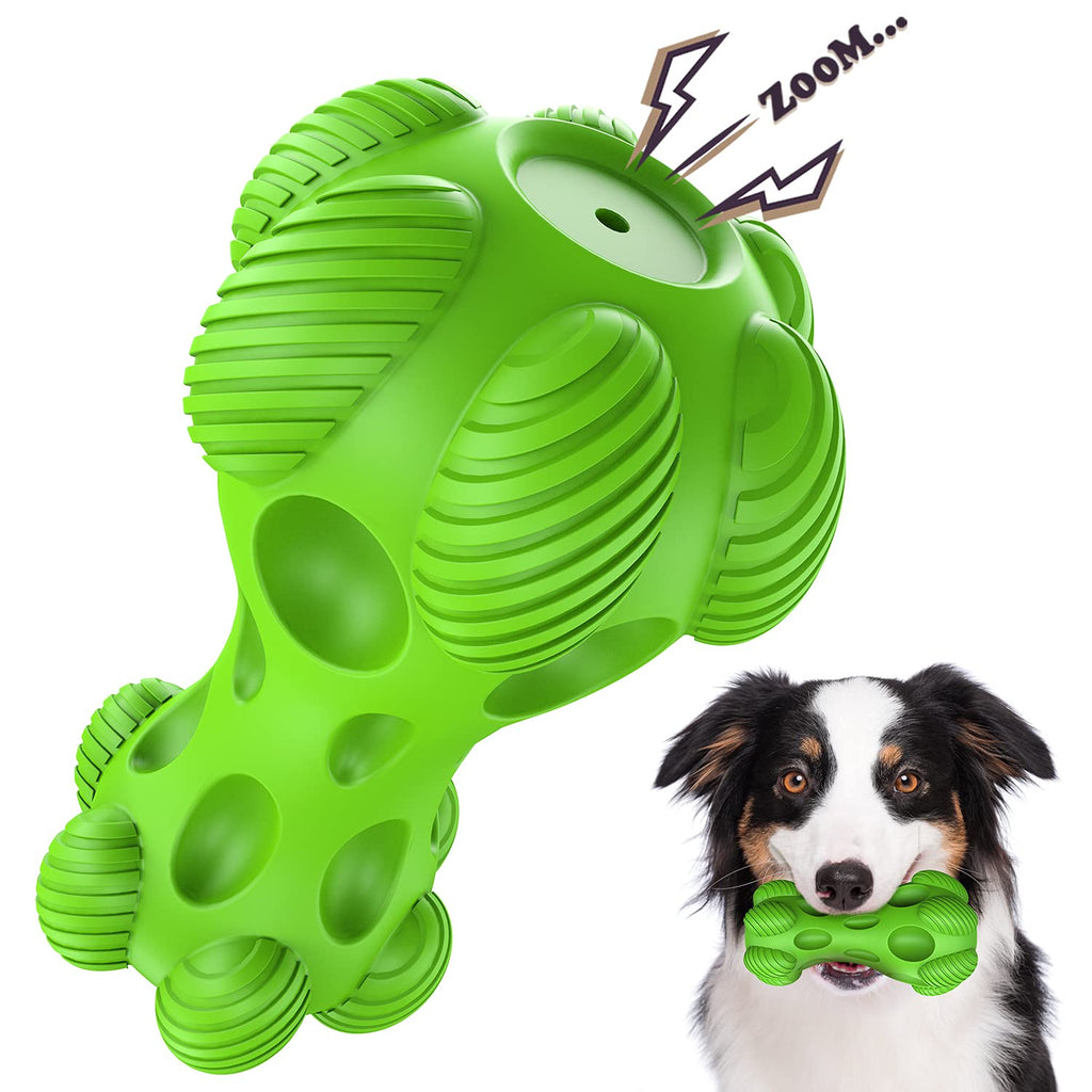 NOUGAT Tough Dog Toys, Squeaky Dog Toys for Medium Large Dogs, Natural Rubber, Beef Flavor Green - PawsPlanet Australia