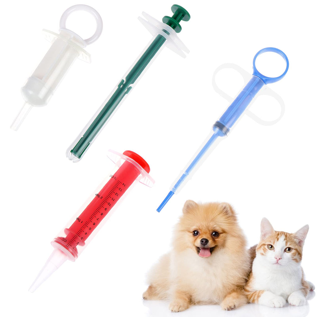 Vanproo 4PCS Pet Syringe Pet Pill Shooter, Silicone Tip Pet Feeder Feeding Dispenser Tool Reusable Feeding Tool for Cats Dogs Small Animals - PawsPlanet Australia