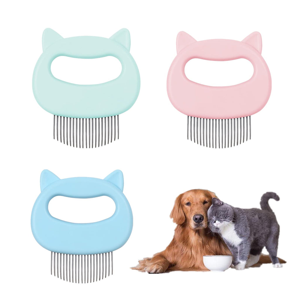 Cat Comb Cat Dog Short And Long Hair Removal Massage Grooming Comb Pet Shell Combs For Cats Dogs Rabbits And Other Pets,Set of 3 PCS 3PCS - PawsPlanet Australia