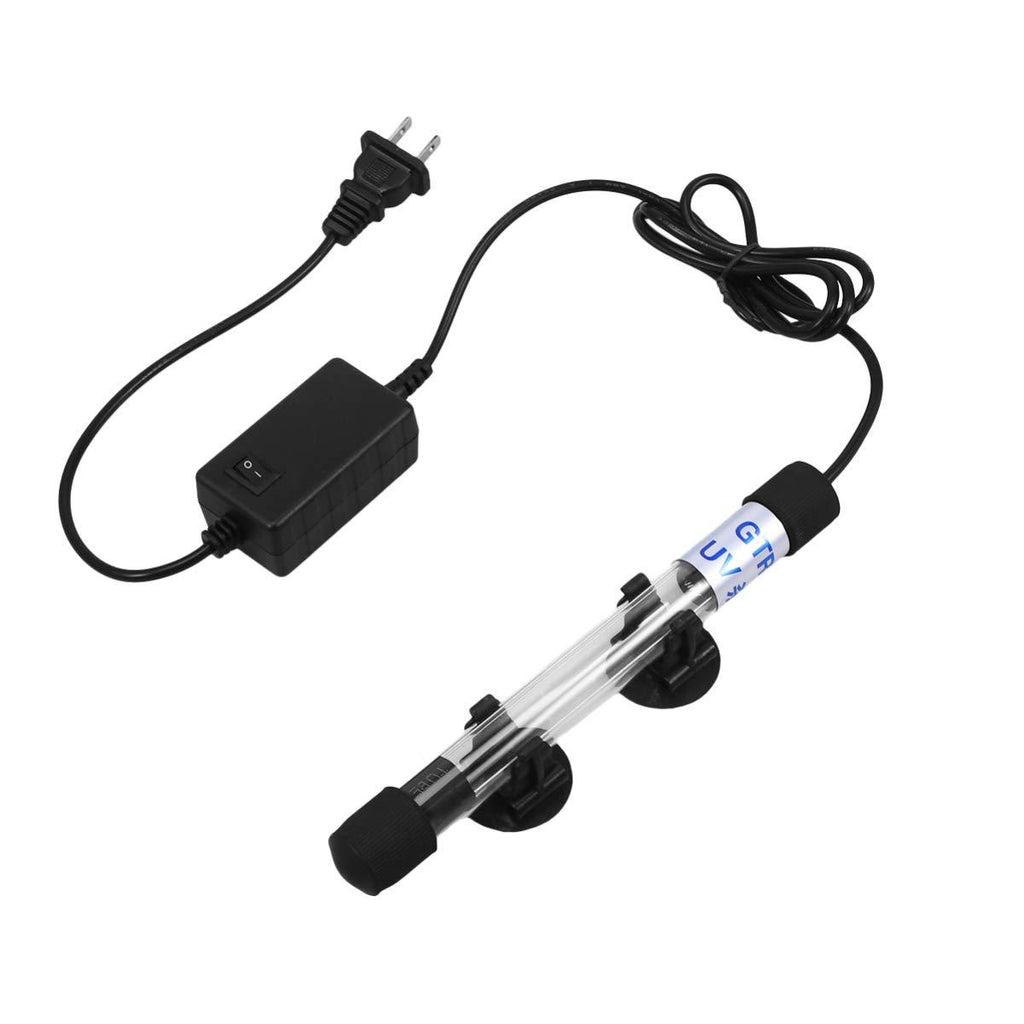 NICERIO Fish Tank Light LED Aquarium Light Aquarium Submersible UV Sterilizer Lamp Underwater Submersible LED Light 110V 9W- US Plug - PawsPlanet Australia