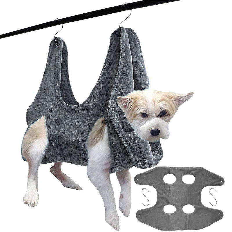 Pet Grooming Hammock Helper Multifunctional Drying Towel Dog and Cat Hammock Restraint Bag，for Bathing Washing Grooming and Trimming Nail Small - PawsPlanet Australia