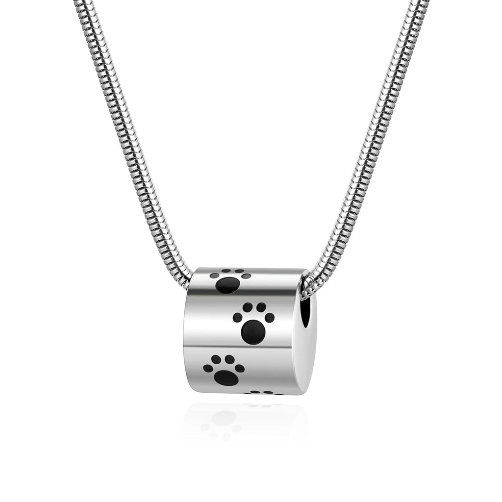 SOITIS Pet Urn Necklace Dog Ashes Necklace Cremation Necklace for Dog Cat Ashes Memorial Urn Necklaces dogpaw - PawsPlanet Australia
